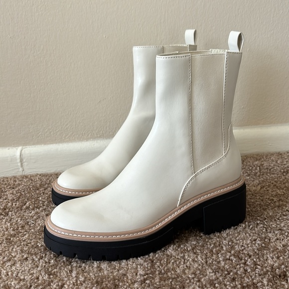 Open Edit Women's White Mya Lug Sole Chelsea Boot - Picture 4 of 6